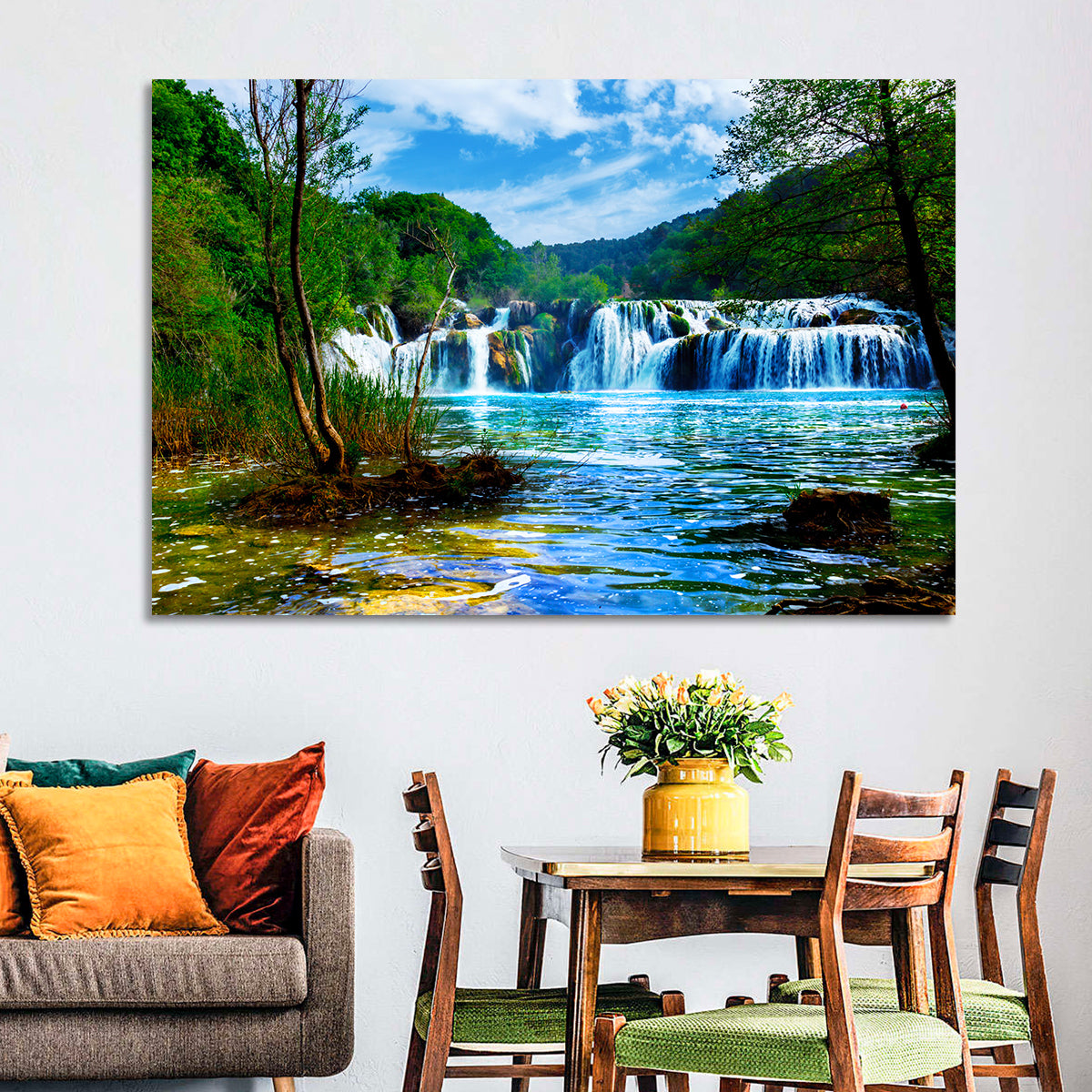 Skradinski Buk Waterfall, Krka Wall Art in a room, landscape