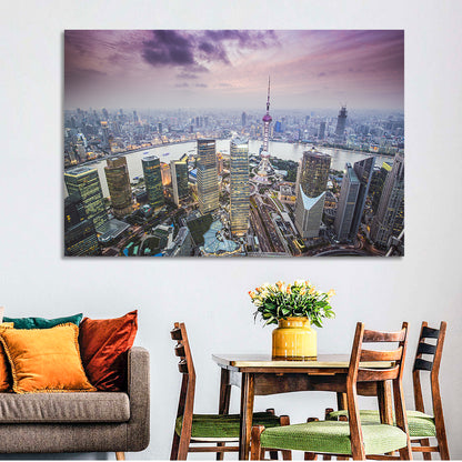 Pudong Cityscape Wall Art