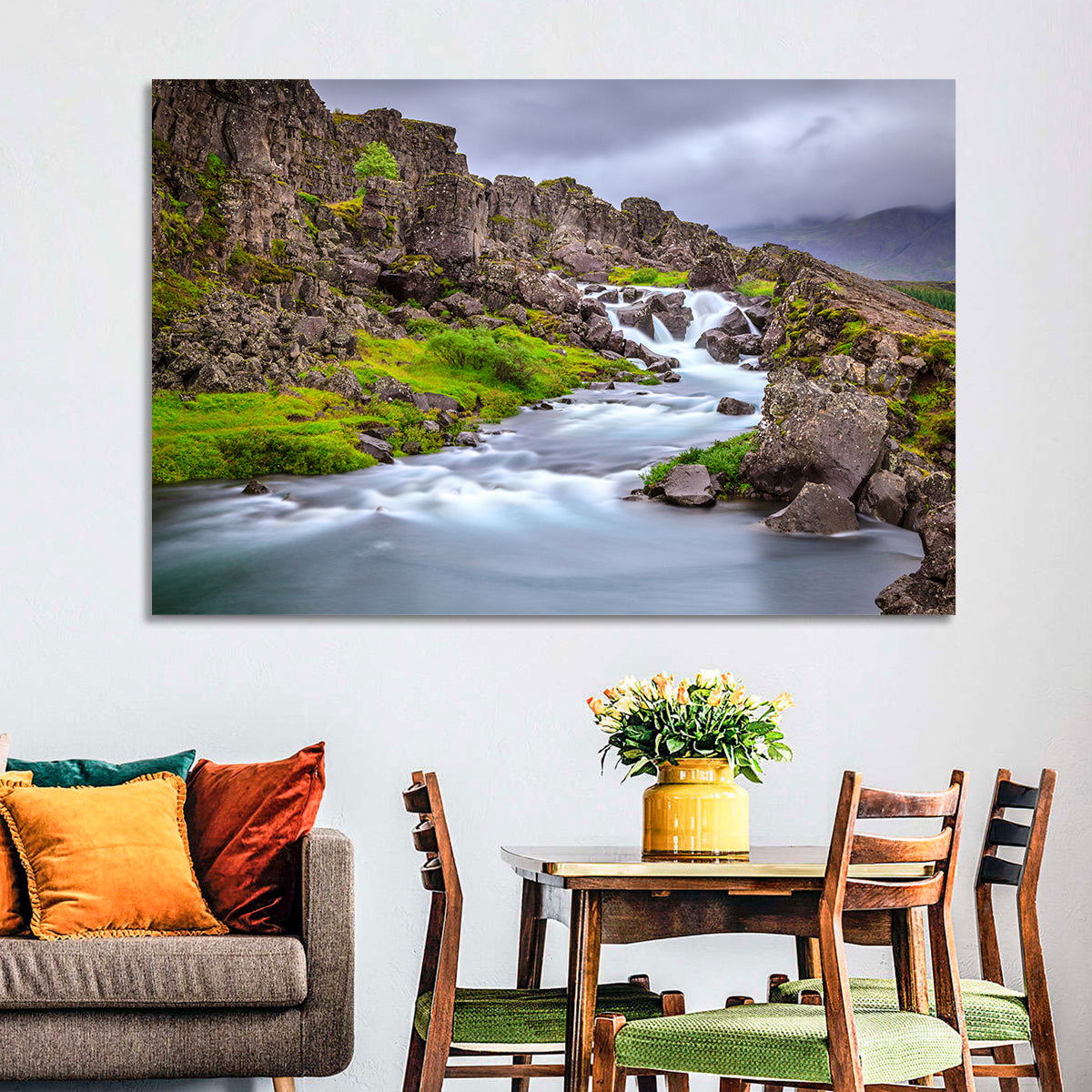 Öxarárfoss Stream, Þingvellir Wall Art