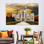 Hluboká Castle at Sunset Wall Art