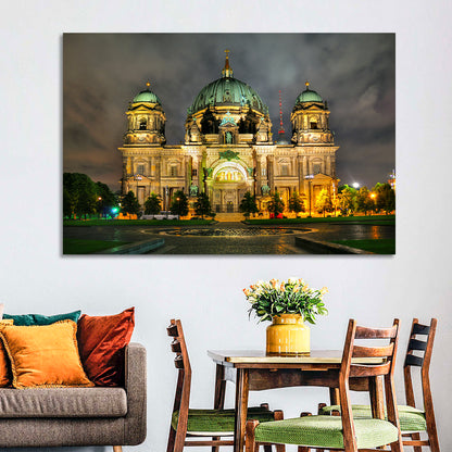 Berlin Cathedral Night View Wall Art