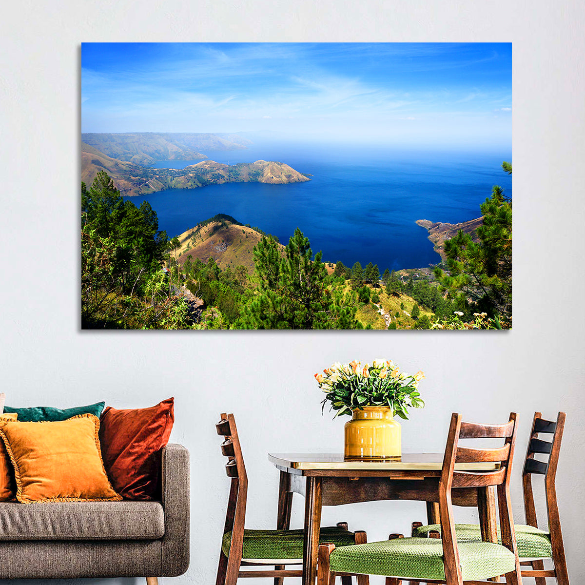 Lake Toba Aerial View Wall Art