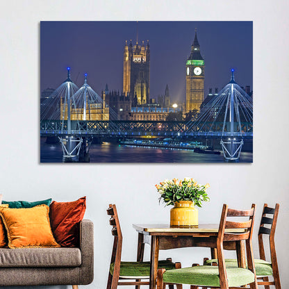 Big Ben Night Skyline Wall Art