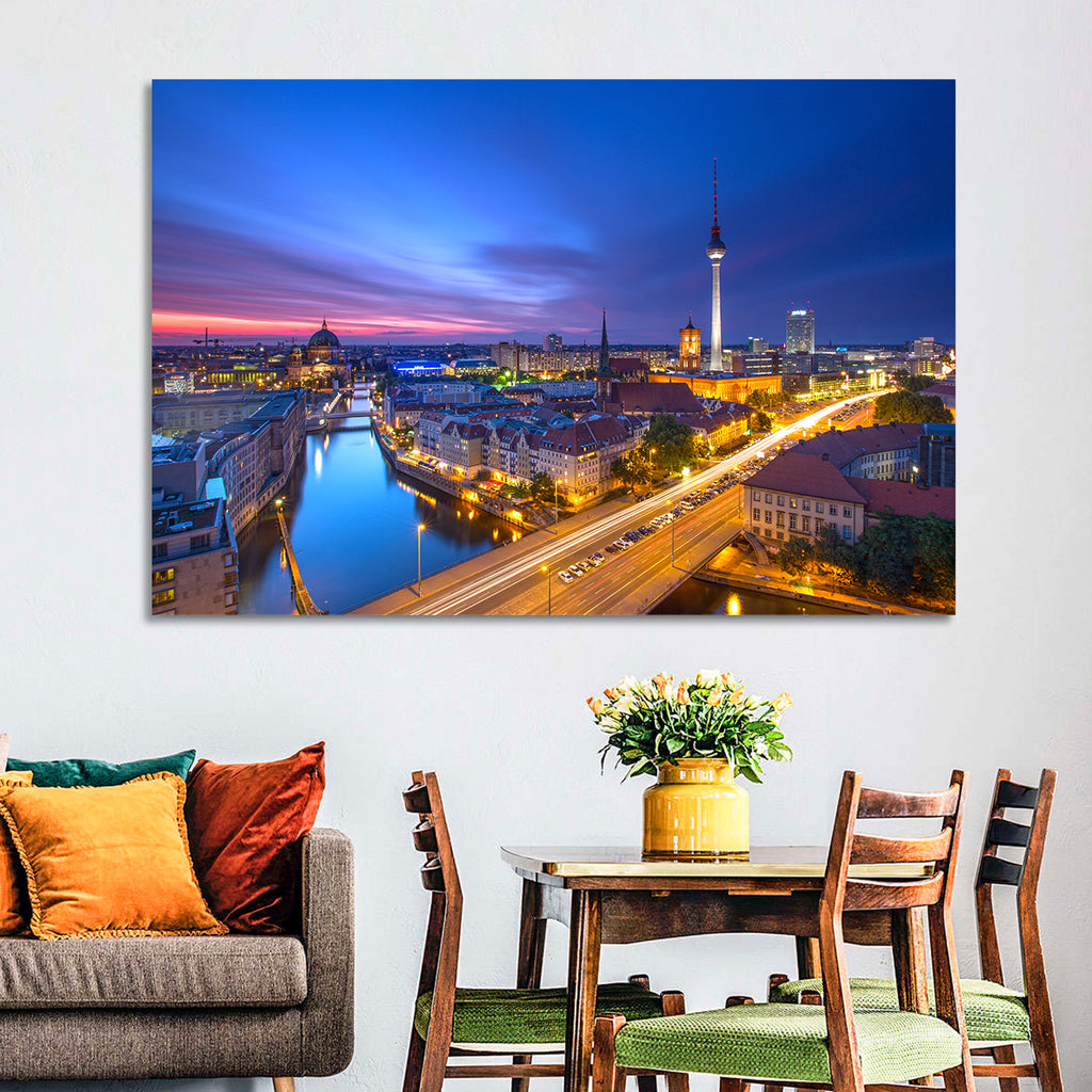 Berlin Skyline at Twilight Wall Art