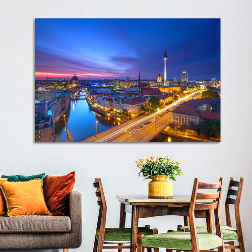 Berlin Skyline at Twilight Wall Art