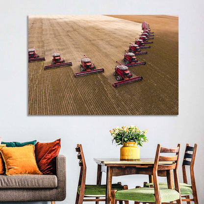 Soybean Harvesting Wall Art