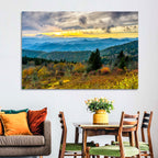 Cowee Mountains Sunset Wall Art