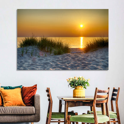 Lake Michigan Sunset Dunes Wall Art