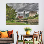 Omaha Skyline at Gene Leahy Mall Wall Art