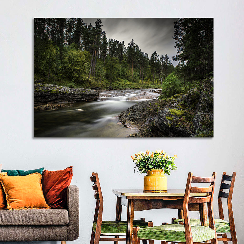 Mossy Forest Stream Wall Art