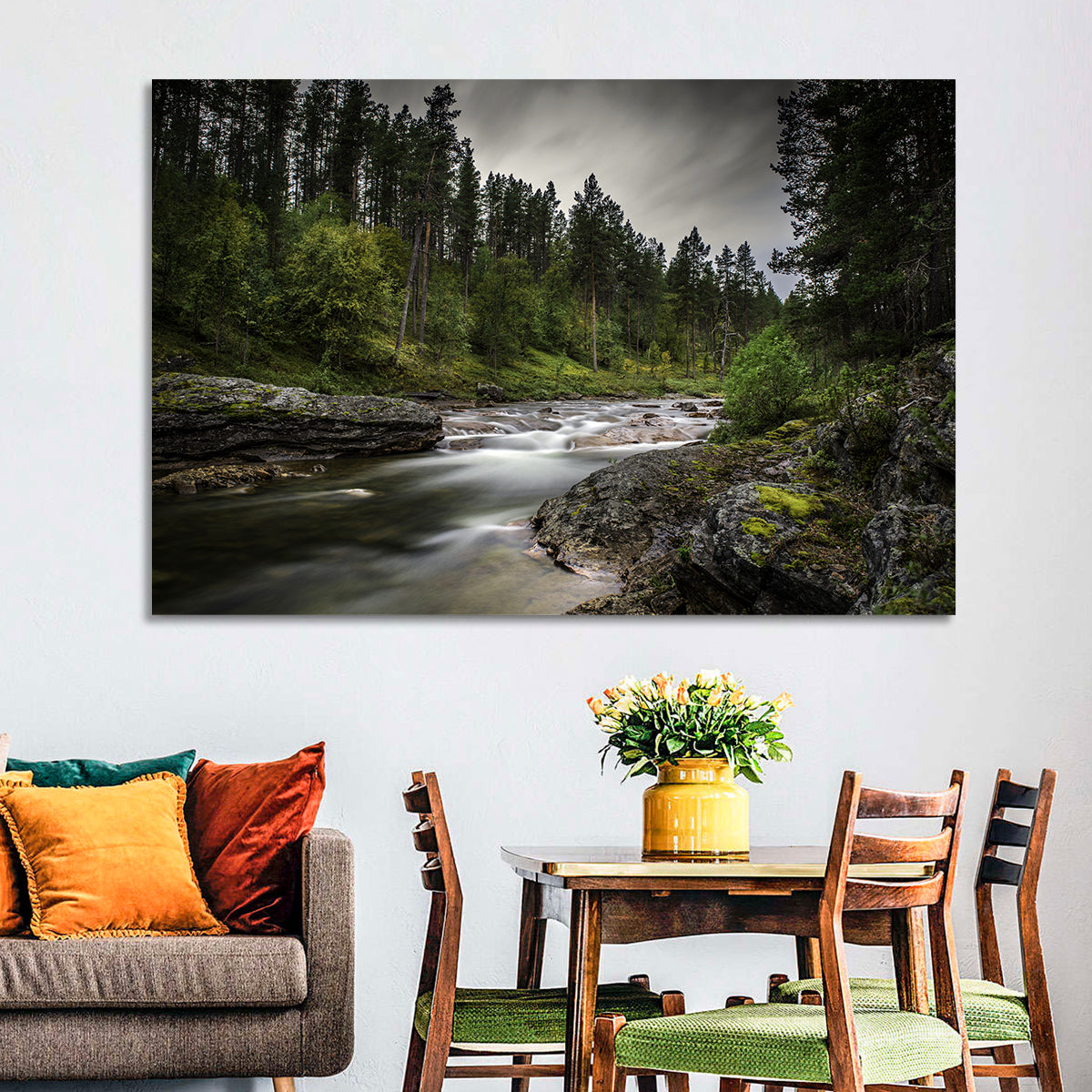 Mossy Forest Stream Wall Art