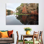 Autumn Lake Reflection Wall Art