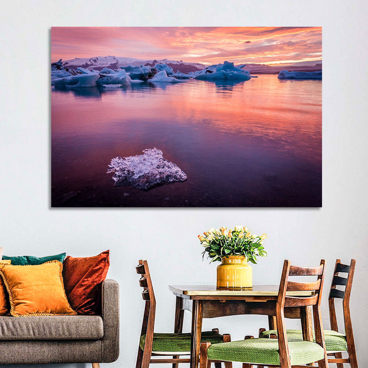 Jökulsárlón Dusk Lagoon Wall Art