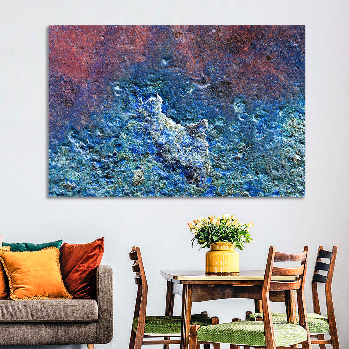 Weathered Metal Abstract Wall Art