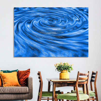 Azure Water Vortex Wall Art