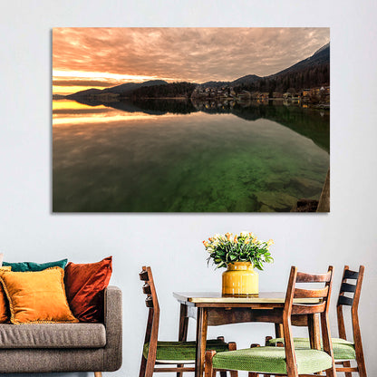 Fuschlsee Pier at Sunset Wall Art