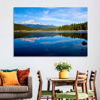 Northern California Snow Capped Lake Wall Art