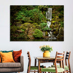 Secluded Mossy Waterfall Wall Art