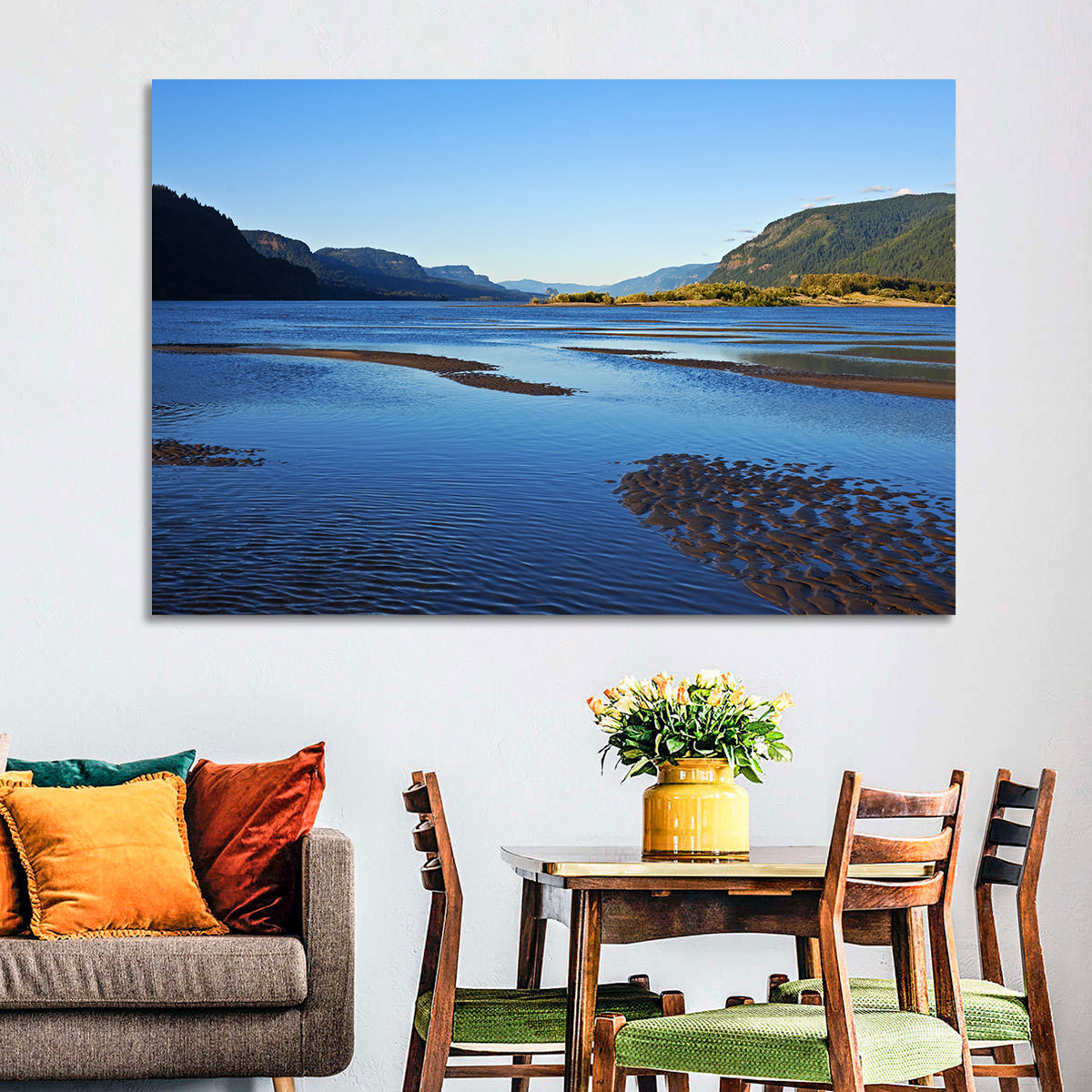 River Gorge Landscape Wall Art in a room, landscape