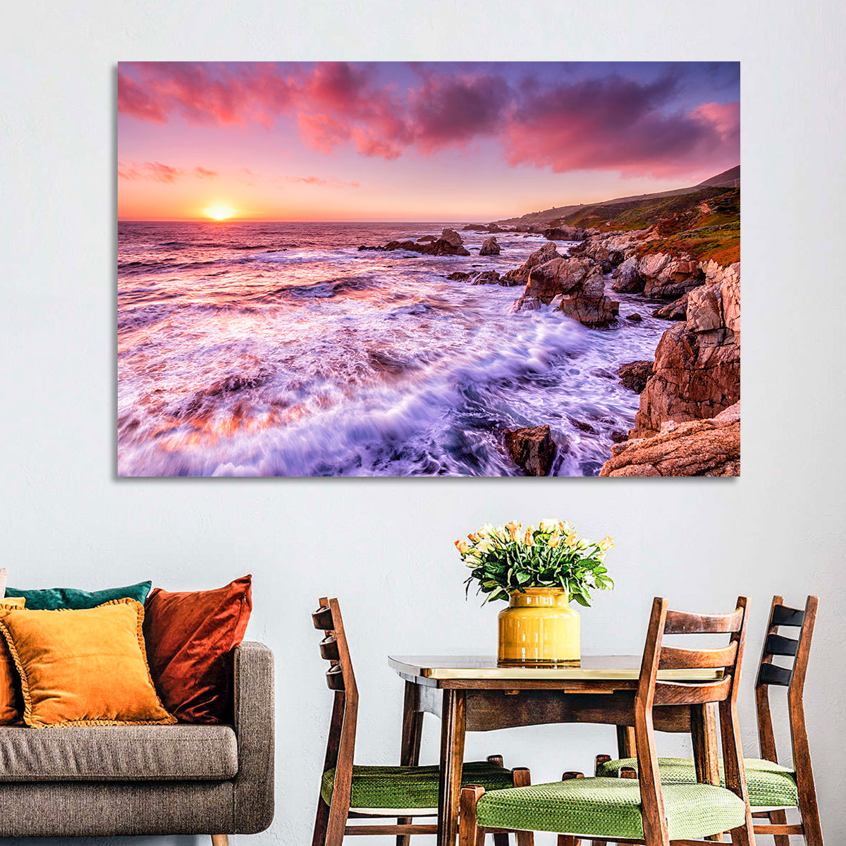 Dusk Over California Cliffs Wall Art