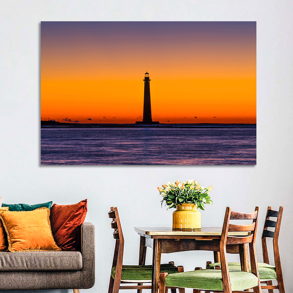 Lighthouse Sunset Wall Art