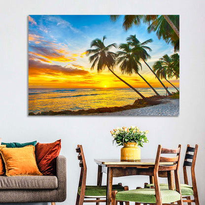 Palm Island Sunset Wall Art