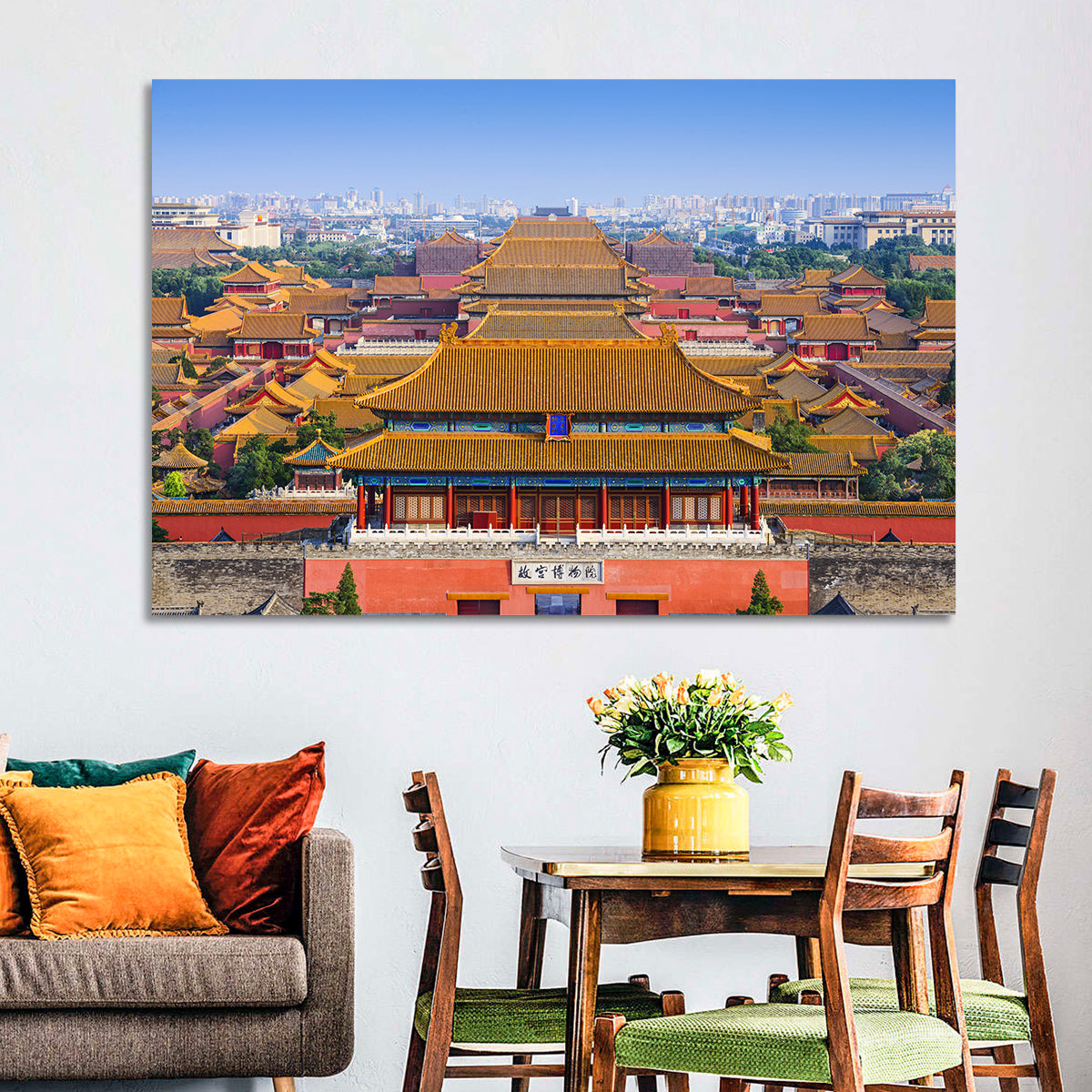 Forbidden City Perspective Wall Art in a room, landscape