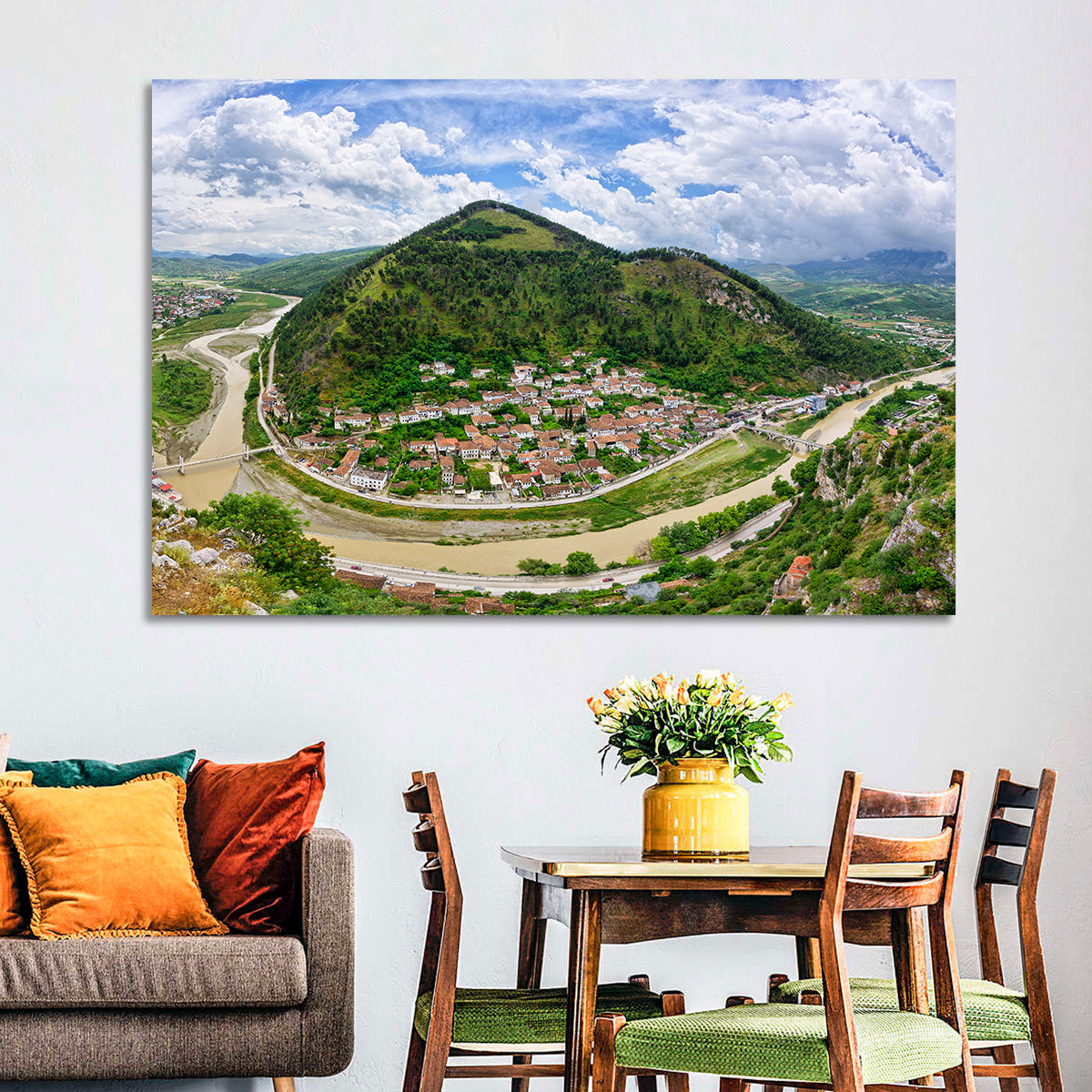 Berat Osum River View Wall Art