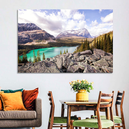 Lake Ohara Rocky Shore Wall Art