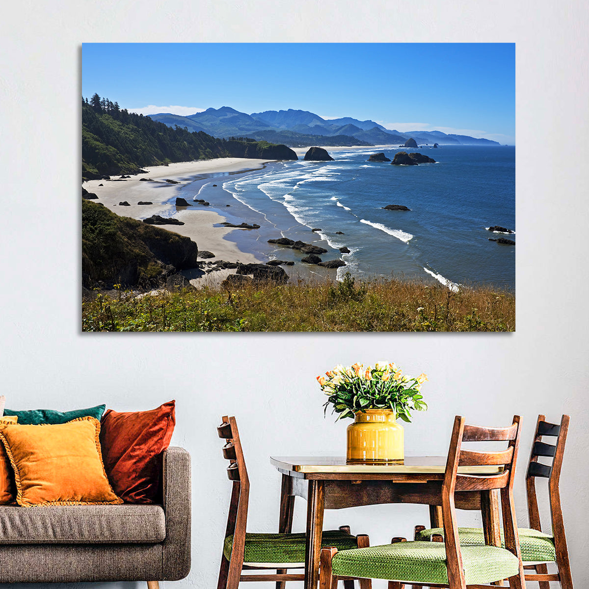 Cannon Beach Morning Shoreline Wall Art
