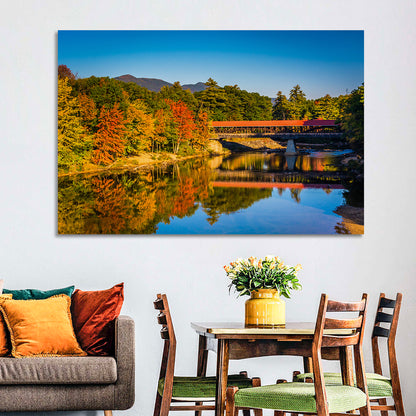 Albany Covered Bridge on Saco River Wall Art