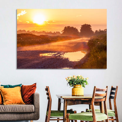 Dirt Road at Golden Hour Wall Art
