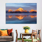 Mount Moran Sunrise Over Jackson Lake Wall Art