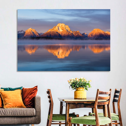 Mount Moran Sunrise Over Jackson Lake Wall Art