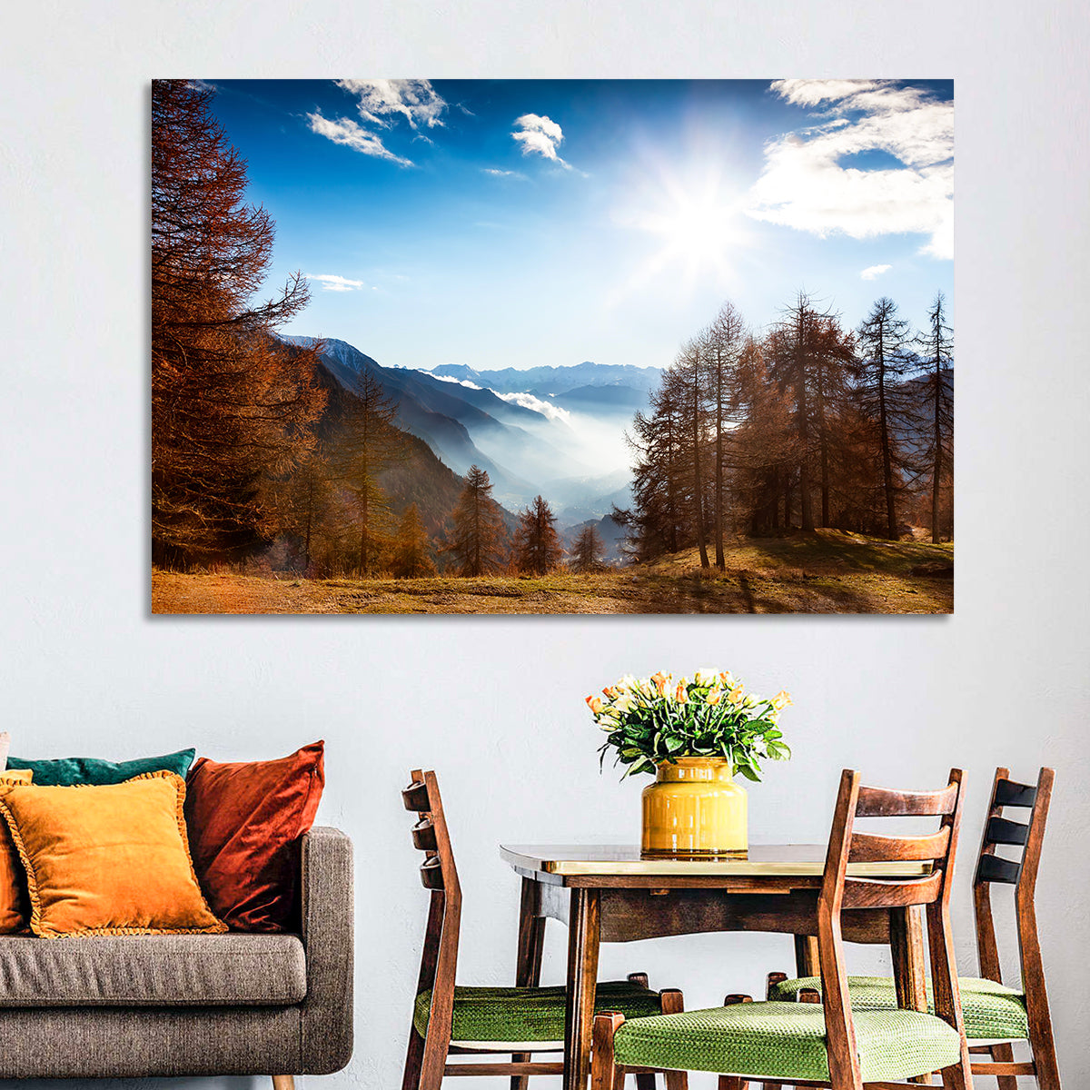 Val D Aosta Valley Morning Light Wall Art