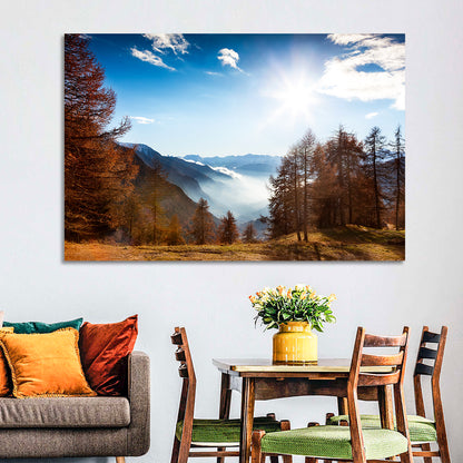 Val D Aosta Valley Morning Light Wall Art