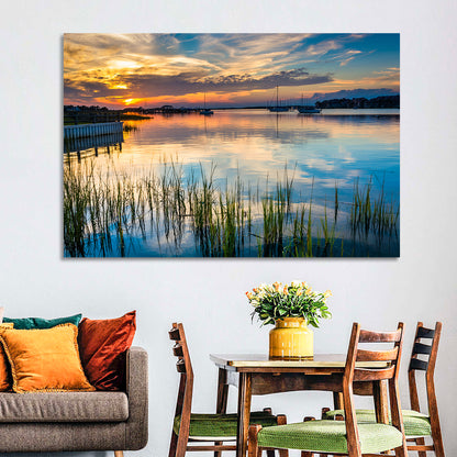 Folly River Sunset Reflection Wall Art