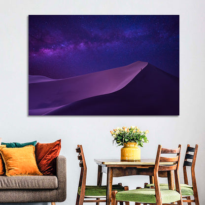Lone Hiker Under the Milky Way Wall Art