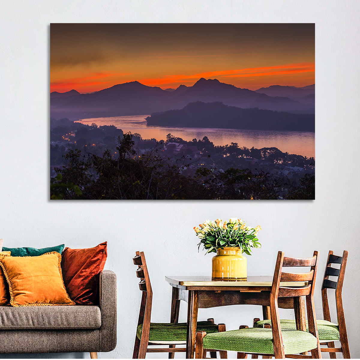 Luang Prabang Sunset Wall Art