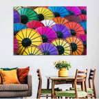Vibrant Market Parasols Wall Art