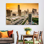 Beijing Cbd Skyline at Sunset Wall Art