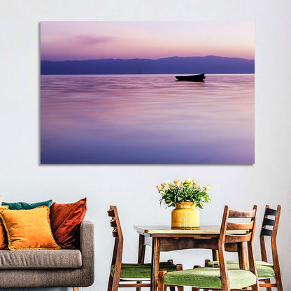 Lavender Lake Ohrid Sunset Wall Art
