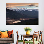 Banff Mountain Lake at Dusk Wall Art