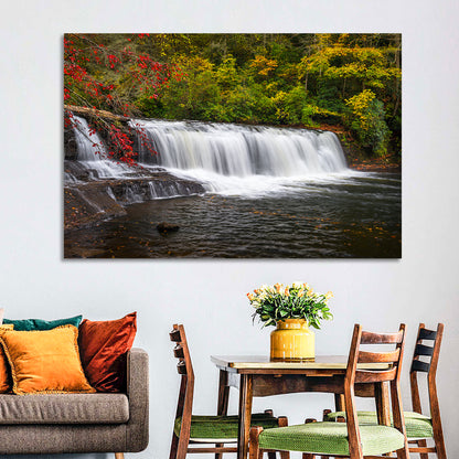Blue Ridge Autumn Waterfall Wall Art