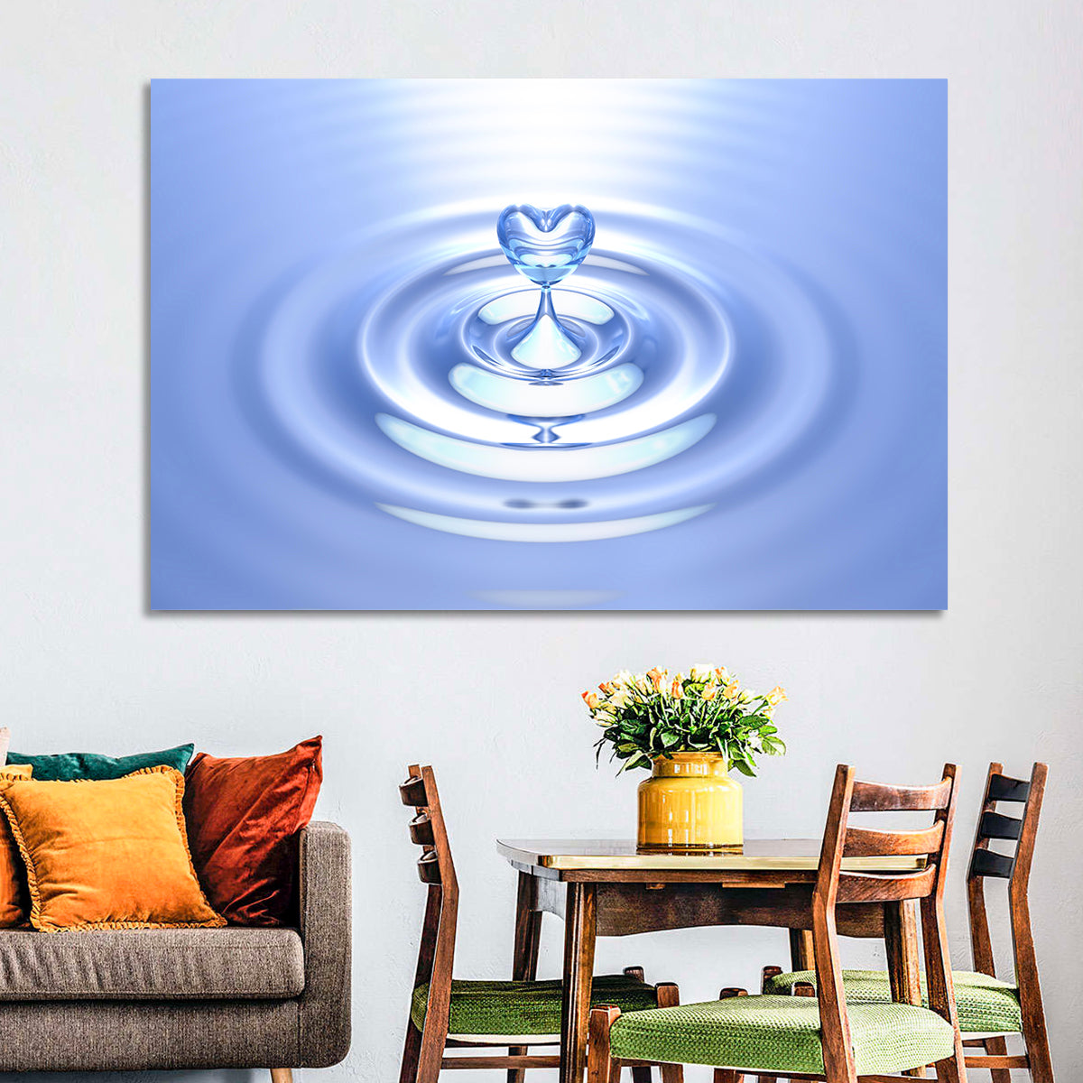 Heart-shaped Water Droplet Wall Art