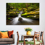 Mossy Forest Stream Wall Art