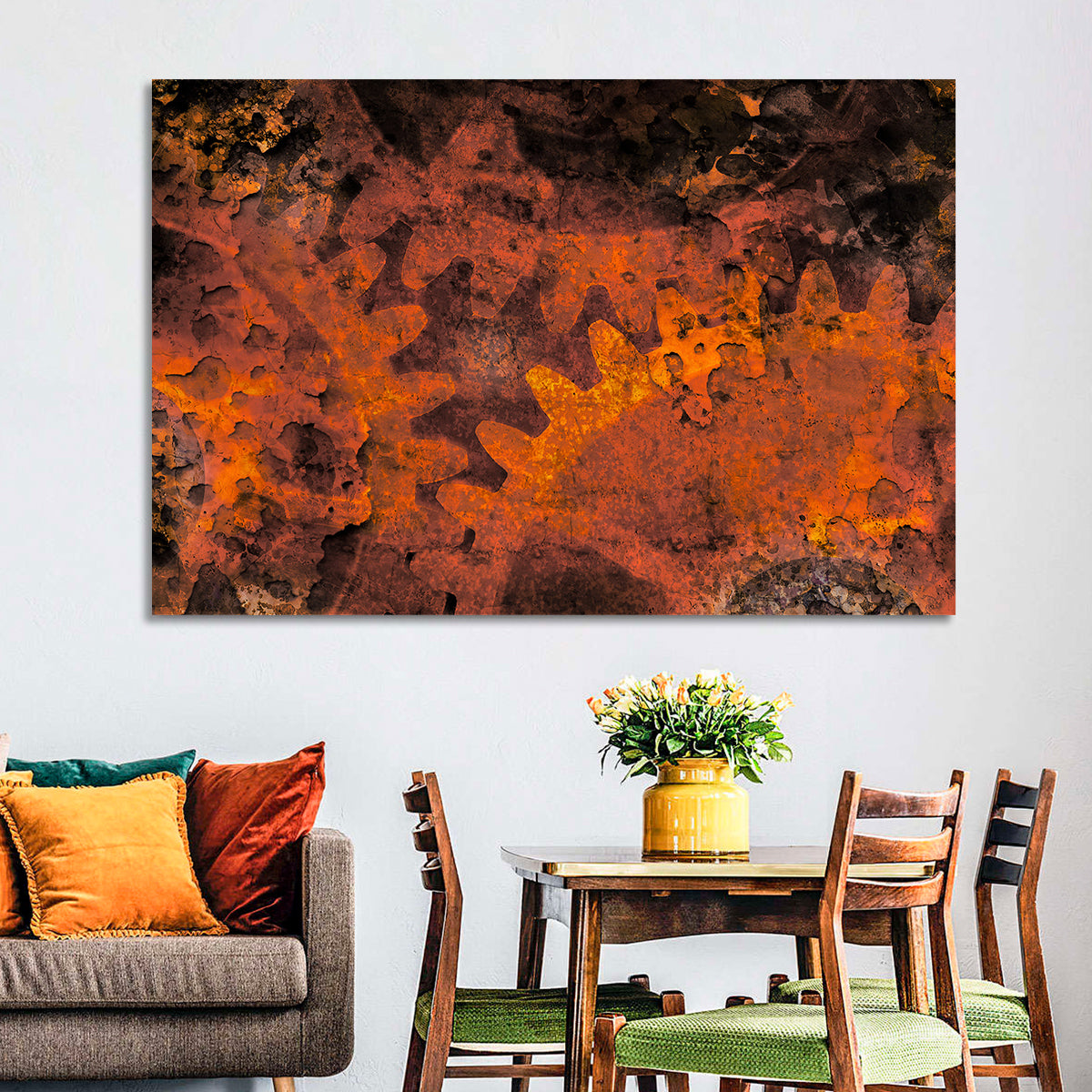 Weathered Gears Study Wall Art