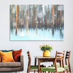Ethereal Snowy Pine Forest Wall Art