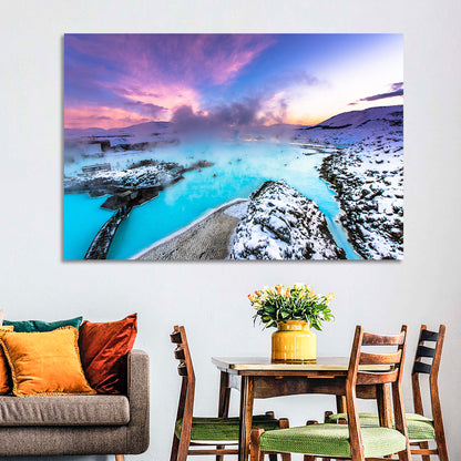 Blue Lagoon Grindavík Sunrise Wall Art