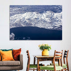 Lake Sevan Aerial Winter View Wall Art